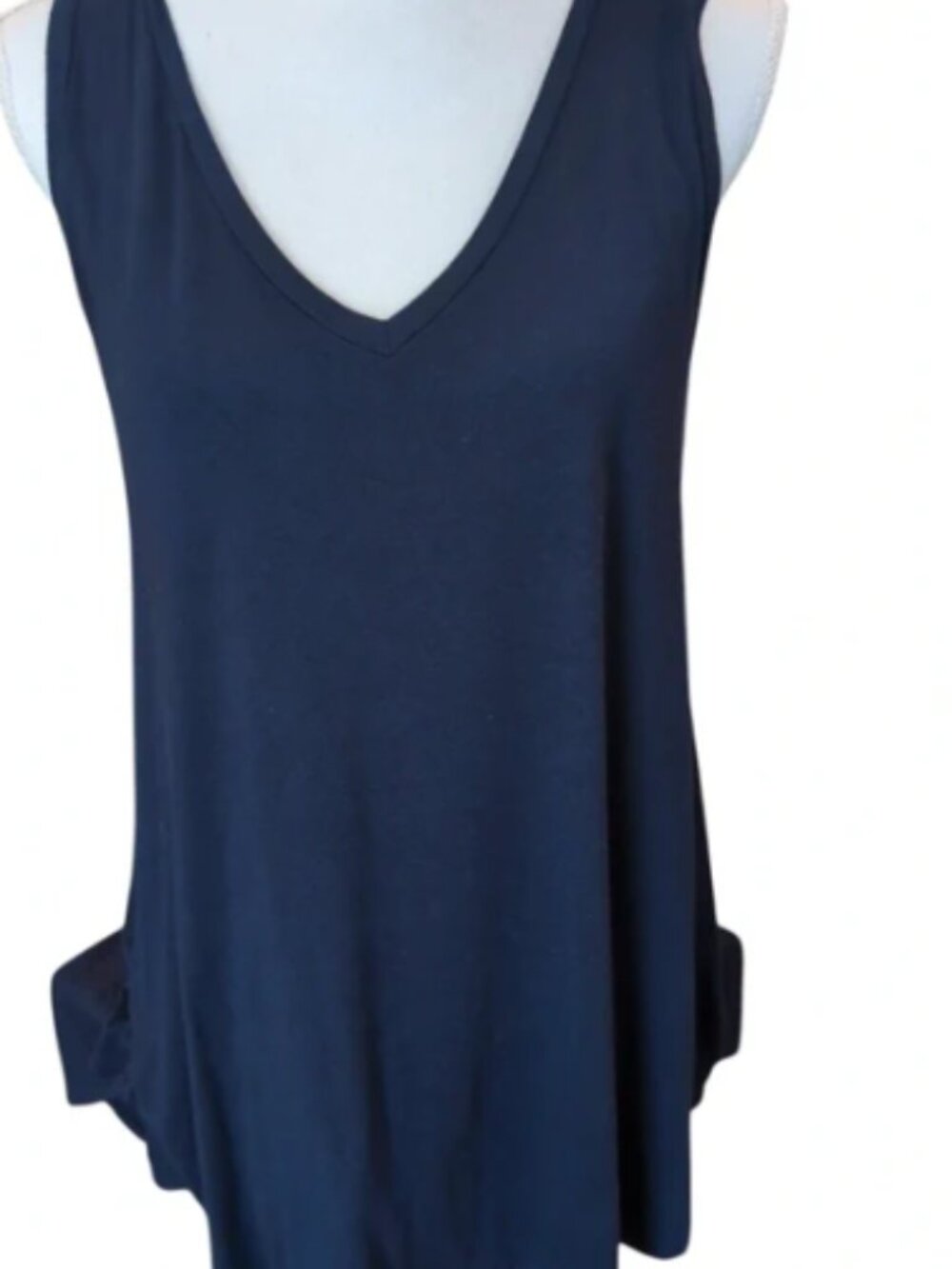 Freeloader Tunic Tank Top Navy Blue Size L V-Neck